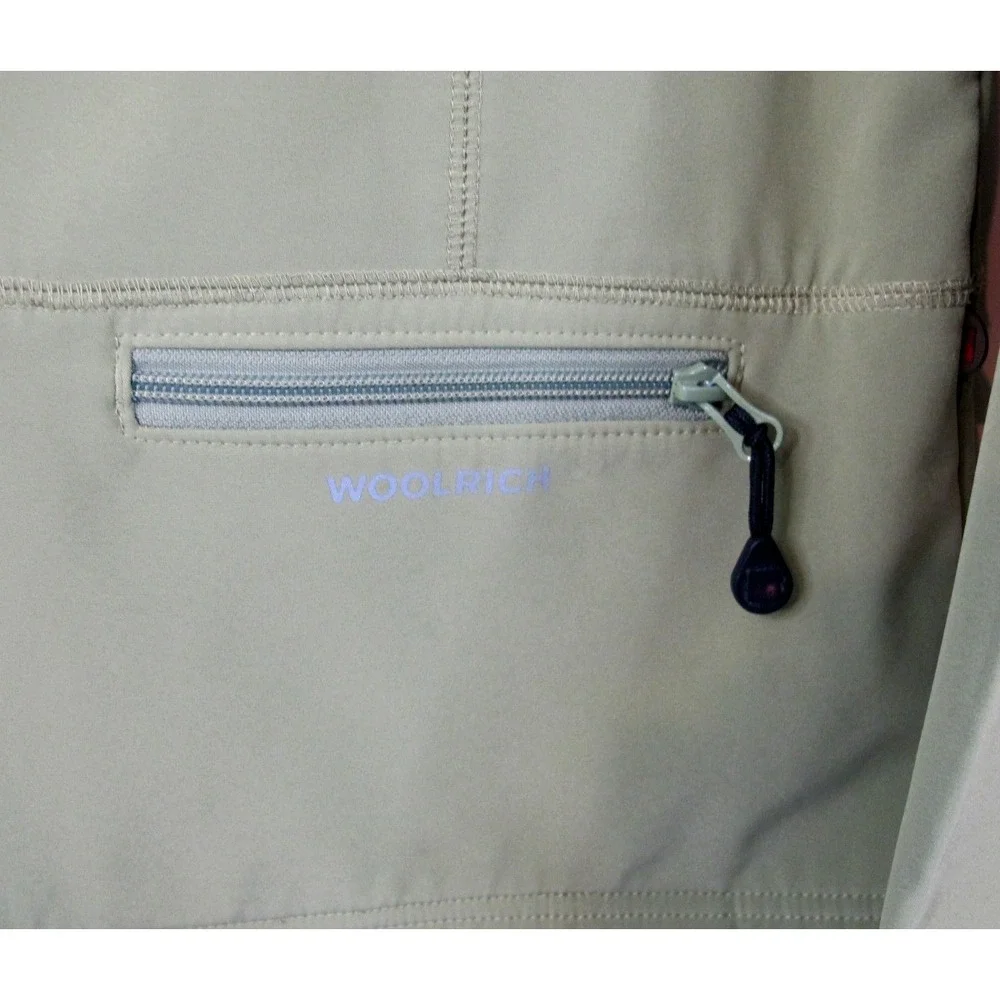 Woolrich Full Zip Softshell‎ Jacket Women's Large Aloe Green Pockets
